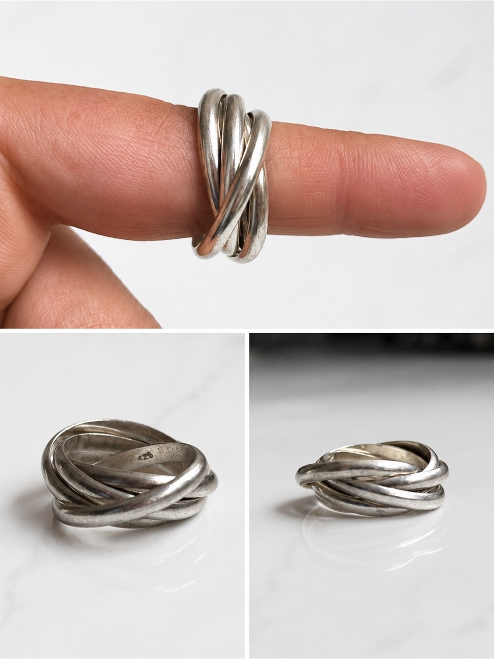 Vintage sterling silver ring stamped 925
